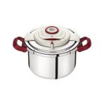 Tefal P44107 Clipso+ Precision 6 lt Düdüklü Tencere Paslanmaz Çelik Tekli Kullanım İçin - 1510001273 - Bordo