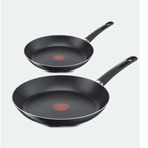 Tefal Simplicity Siyah 32+24 cm 2'li Difüzyon Tabanlı Tava Seti