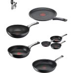 Tefal Tefaltitanyum 6x Excellence Indüksiyon Tabanlı Tava -30+28+26+24+22+25+Wok - Siyah