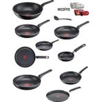 Tefal Titanyum 1X Simplecook 10 Parça Siyah Difüzyon Tabanlı Tava Seti