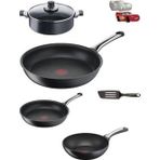 Tefal Titanyum 6x Excellence Indüksiyon Tabanlı Kısa Tencere - 24 Cm+30+26 Tava