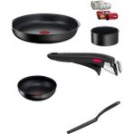 Tefal Titanyum 6x Indüksiyon Tabanlı Mix Tava Seti 26+22CMTAVA+16SOS+26WOK - 6x 26 cm - Siyah