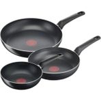 Tefal Titanyum Kızartma Tavası 20/24/28 cm 3'lü Set Siyah Kaplama ile Uzun Ömürlü Kullanım