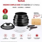 Tefal Titanyum [orjinal] Tava Tencere Seti - Siyah