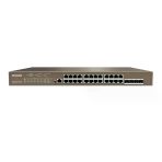 Teg5328p-24-410W 24 Port Poe+ 10-100-1000 Switch 4 Port Sfp L2 Çelik Kasa Rack Mount