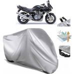 Tegin ACC | Suzuki Gsf 600 Bandit S Arka Çanta (Bağlantı Tokalı) Uyumlu Solarblock Uyumlu Motosiklet Brandası | Su Geçirmez, %99 UV, Yansıtıcı Gümüş Üst
