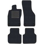 Tegin Audi A4 B8 2008-2015 Siyah Halı Siyah Kenar Deri Petek Topuk 2250 gr Paspas