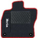 Tegin Audi A6 C6 2004-2008 Siyah Halı Kırmızı Kenar Çapraz Çizgi Topuk 2250 gr Paspas