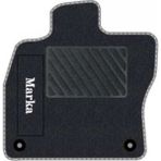 Tegin Audi A7 2018 ve Sonrası Siyah Halı Gri Kenar Çapraz Çizgi Topuk 2250 gr Paspas