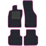 Tegin Honda Civic Euro Hatchback 2001- 2003 - 5 Kapı Siyah Halı Pembe Kenar Deri Petek Topuk 2250 gr Paspas