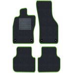 Tegin Honda Civic Euro Hatchback 2003-2005 -5 Kapı Makyaj Siyah Halı Yeşil Kenar Deri Petek Topuk Paspas