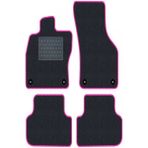 Tegin Honda Civic Fb-Fg 2012-2015 - Hatchback Siyah Halı Pembe Kenar Deri Petek Topuk Paspas