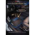 Tegin Mat Designer Of Cars Audi A4 Cabrio 2002-2007 Premium Siyah Deri Mavi Kenar Paspas