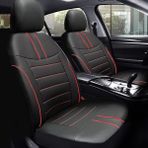 Tegin Mercedes R W251 2006-2013 -5 Kişi Sport Deri Modüler Koltuk Kılıfı Takımı Siyah Kırmızı - Siyah - Kırmızı