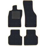 Tegin Renault Megane 2 Coupe 2002-2008 Siyah Halı Bej Kenar Deri Petek Topuk 2250 gr Paspas
