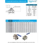 Tegra 3 Parçalı Dişli Küresel Vana (Paslanmaz Çelik) 316 - 3"- Tegra 3 Parçalı