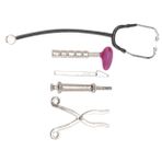 TEHAUX 1 Takım Mini Doktor Kıyafeti Doktor Oyuncak Oynuyormuş Gibi Yap Doktor Araçları Oyuncak Doktor Çekiç Oyuncak Doktor Oyun Seti Dişçi Seti Alaşım Kostüm Oyunu Aletleri Çocuk