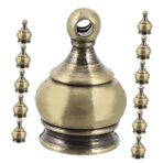 TEHAUX 12pcs Labla Thenes M10x1 İle İlgİlİ Demektİk Fialey M10x1 Tavan Avizesi Zemin Ve Masa Lambaları Için Taç Kapak Düğmesi Lamba Parçaları Bronz