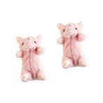 TEHAUX 2 Adet Küçük pembe domuz kalem kutusu okul kalemlik küçük pembe domuz kalemlik kalem çantası güzel kalem kutusu dekoratif peluş çanta hayvan yumuşak sevimli pelüş çanta Öğrenci