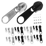 TEHAUX 2 Takım Fermuar Tamir Takımı Diy Zanaat Fermuar Yenisiyle Değiştirme Zip Çektirme Düzeltmek Fermuar Değiştirme Fermuar Kaydırıcı Ayakkabı Tamiri Raptiye Metal Yer Değiştirmek
