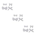 TEHAUX 3 Set Kabartma Kalıpları Metal Kesim Kalıpları Şablon Yay Kesim Kesim Kalıpları Scrapbooking Deri Kumaş Kağıt Kart Stoğu Için 4 Adet*3