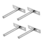 TEHAUX 4pcs Metal Yüzen Raf Braketi Ağaç T-şekilli Duvar ı Için Kitaplıklar Ve Depolama Rafları Için Ağaç T-şekilli Duvar ı Için Gizli Braketler