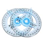 TEHAUX 6 360 Derece Iletki Japonya'da Matematik Için Daire Açıölçerleri Daire Yapıcı Gönye Iletki 360 Derece Açı Cetveli Iletkiler Dairesel Iletki Dijital Iletki Daire Cetveli Sarmal