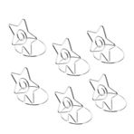TEHAUX 6 Adet Pentagram not tutucusu zil poster oynamak borç marka Fotoğraf tutucuları Fotoğraf klipsleri kartvizitlik resim tutucular klipleri masa işareti tutucu Metal Silver