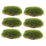 TEHAUX 6 Adet Yapay Yosunlu Taş Süsü Bahçe Düzeni Için Sahte Yosunlu Taş Bonsai Ofis Dekoru Için Gerçekçi Dekoratif Yosun Kayaları