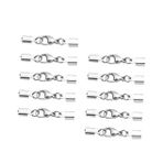 TEHAUX Kolye Tokası 10'lu Set Istakoz Tokaları Takı Yapımı Tokası Gümüş Renkli Demir Ve Metal Alaşımlı Ev El Sanatları Projeleri için