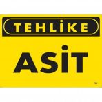 Tehlike Asit Uyarı Levhası 25x35 Kod762