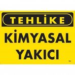 Tehlike Kimyasal Uyarı Levhası 25X35 Kod:761