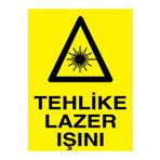 Tehlike Lazer Işını Uyarı Tabelası - 50x70 Alüminyum Kompozit Panel - RLI6
