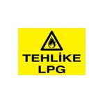 Tehlike Lpg Uyarı Tabelası - 20x30 Alüminyum Kompozit Panel - DG24