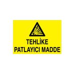 Tehlike Patlayıcı Madde Uyarı Tabelası 20x30 Alüminyum Kompozit Panel - PM2