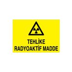 Tehlike Radyoaktif Madde Uyarı Tabelası - 20x30 Alüminyum Kompozit Panel - RLI3