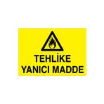 Tehlike Ynıcı Madde Uyarı Tabelası - 70x100 Alüminyum Kompozit Panel - YP21
