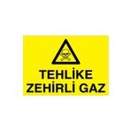 Tehlike Zehirli Gaz Uyarı Tabelası - 50x70 Alüminyum Kompozit Panel - DG39
