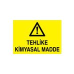 Tehlke Kimyasal Madde Uyarı Tabelası - 70x100 Alüminyum Kompozit Panel - KM1