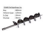 Tek Bıçak Toprak Burgu Ucu 12Cm