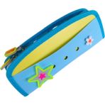 Tek Bölmeli Fermuarlı Kalemlik Delikli Model Yeni Tarz Soft - Açık Mavi - 22x9x4