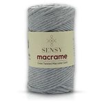 Tek Büküm Taranan Makrome Ipi Makrame 3mm Taranabilir Pamuk Makrome İpi (Açık Gri)