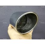 Tek Çıkışlı 100mm Egzoz Ucu Eğik Ağız - Silindirik