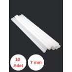 Tek-İş 30 cm Sıcak Mum Silikon Çubuk Silikon Küçük 10 Adet Ince Çap 7 mm