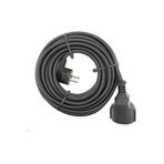 Tek-İş 3x1.5 mm TTR Uzatma 10 Metre Erkek-Dişi Baskılı Siyah Kablo