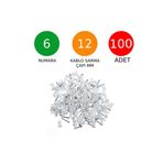 Tek-İş Beton Çivili Kablo Tutucu Kroşe No: 6 - 12MM 100 Adet