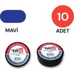 Tek-İş Izole Bant Elektrik Bandı Mavi 10 Adet