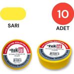 Tek-İş Izole Bant Elektrik Bandı Sarı 10 Adet