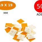 Tek-İş Plastik Kablo Bağı Klipsi Cırt Kelepçe Tutucu Yapışkanlı 19 x 19 mm 50 Adet