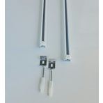 Tek Kanallı Beyaz Alüminyum Ray (Tekli Korniş) + Metal Portray (100 CM)